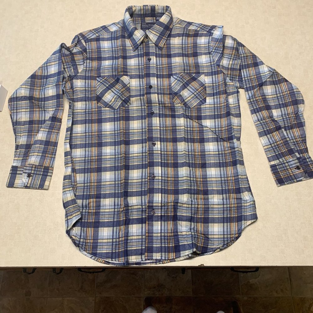 Vintage JC Penney The Mens Shop Plaid Flannel Shirt